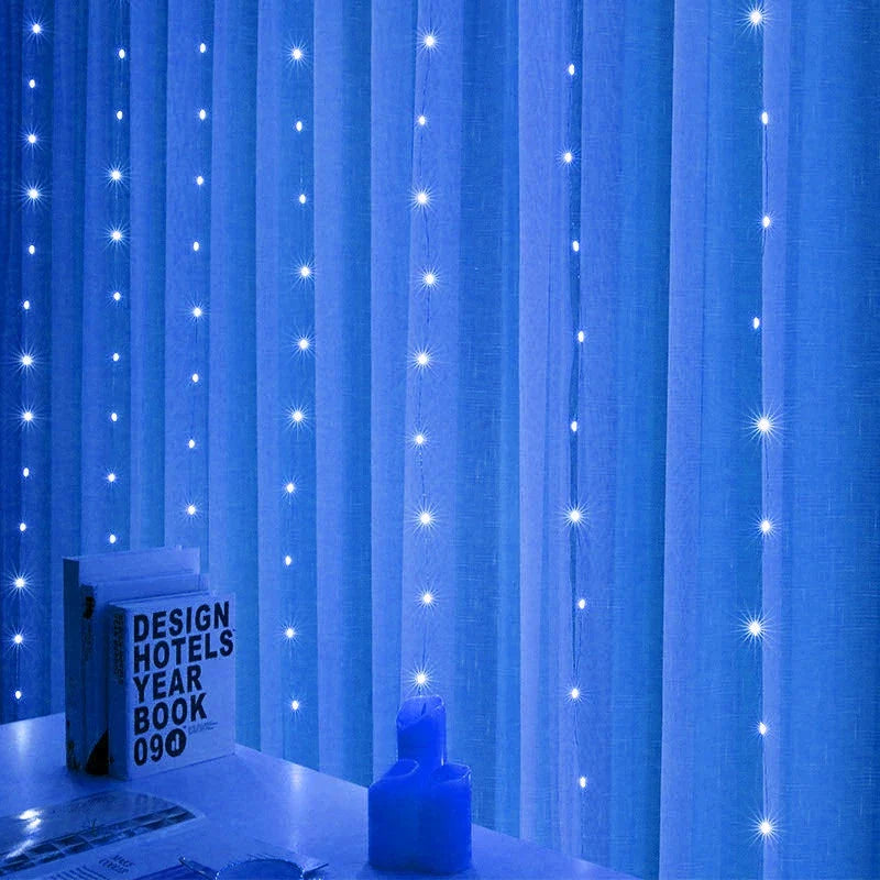 Luz de Cortina de LED com Controle Remoto