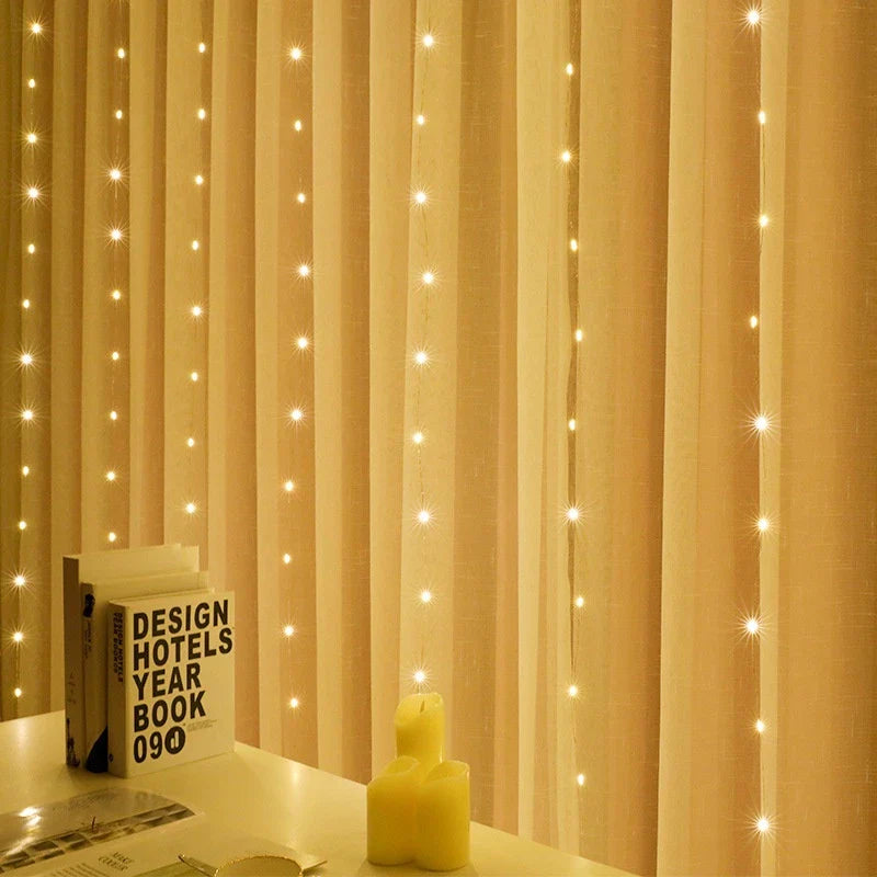 Luz de Cortina de LED com Controle Remoto