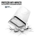 Kit Potes Herméticos Porta Mantimentos Acrílico Empilháveis Quadrado Resistente