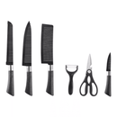 Kit 6 Facas Churrasco Profissional + Amolador Antiaderente