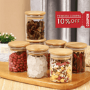 Kit 6 Potes Belifou Série Gaia com Tampas de Bambu