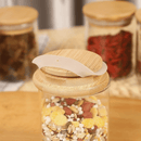 Kit 6 Potes Belifou Série Gaia com Tampas de Bambu