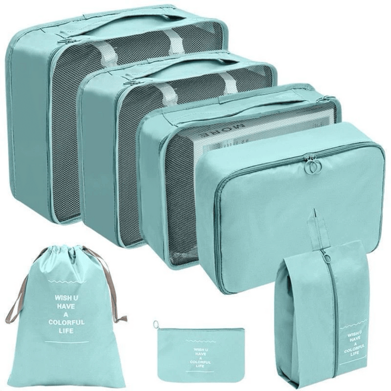 Kit Organizador de Viagem 7 Peças - Organize sua Mala sem Estresse