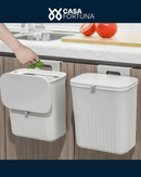 Lixeira Suspensa 9 Litros Com Tampa E Suporte Alto De Adesivos E Alça