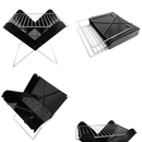 Mini Churrasqueira Portátil Aço - Praia, Camping, Pesca