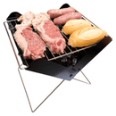 Mini Churrasqueira Portátil Aço - Praia, Camping, Pesca