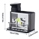 Organizador Aço Inox De Pia Suporte Para Esponja Com Porta Detergente Dispenser