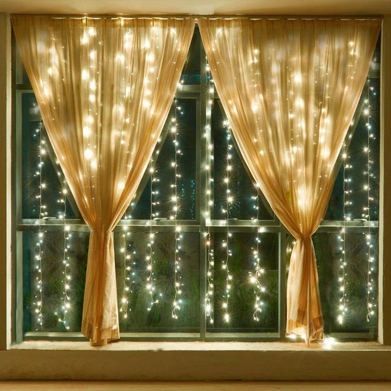 Luz de Cortina de LED com Controle Remoto