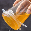 Kit com 6 Tampas de Silicone Universal Reutilizável