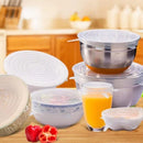 Kit com 6 Tampas de Silicone Universal Reutilizável