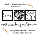 Conjunto de Quadros Decorativos em MDF Preto Fosco
