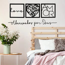 Conjunto de Quadros Decorativos em MDF Preto Fosco