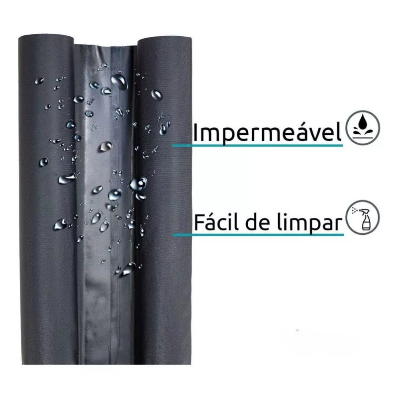 Protetor Rolinho Veda Porta Impermeável Sem Costura - Preto