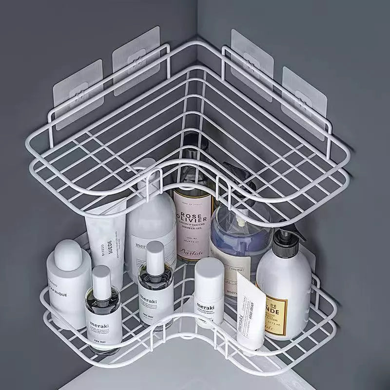 Kit de 2 Prateleiras Multiuso com Suporte Adesivo
