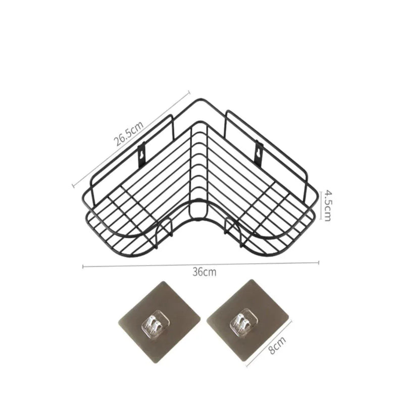 Kit de 2 Prateleiras Multiuso com Suporte Adesivo