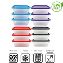 Jogo com 10 Potes Transparente de 500ml