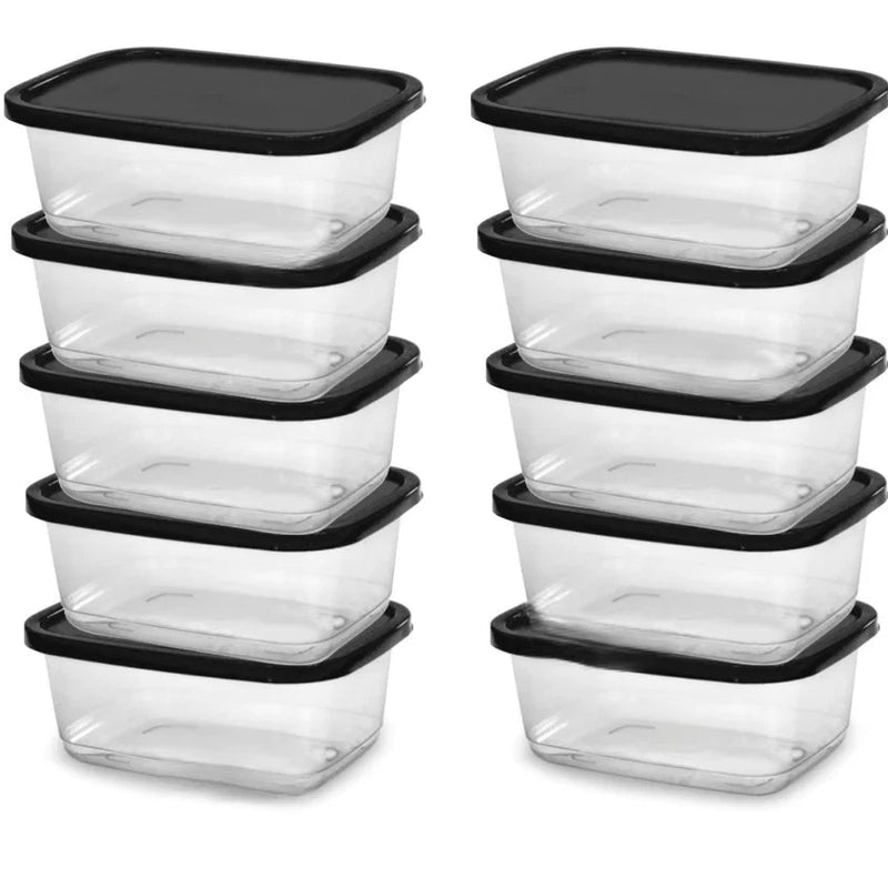 Jogo com 10 Potes Transparente de 500ml