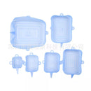 Kit com 6 Tampas de Silicone Universal Reutilizável