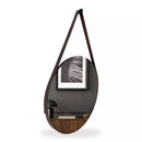 Espelho Redondo Adnet 30cm com Alça + Suporte e Pendurador