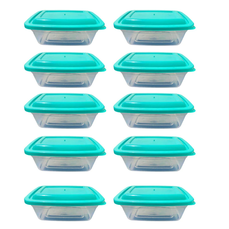 Jogo com 10 Potes Transparente de 500ml