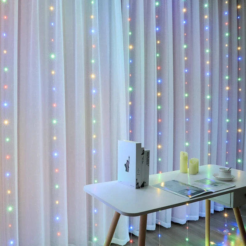 Luz de Cortina de LED com Controle Remoto