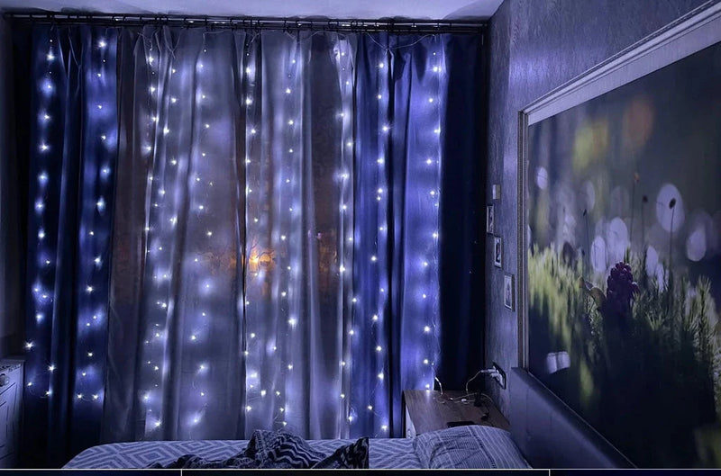 Luz de Cortina de LED com Controle Remoto