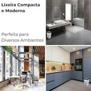 Lixeira Cesto Inox Metalizado 09 Litros Com Tampa Click Label Vermelho Rose Gold