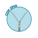 Kit com 4 Capas Protetoras de Travesseiro Bege com Zíper