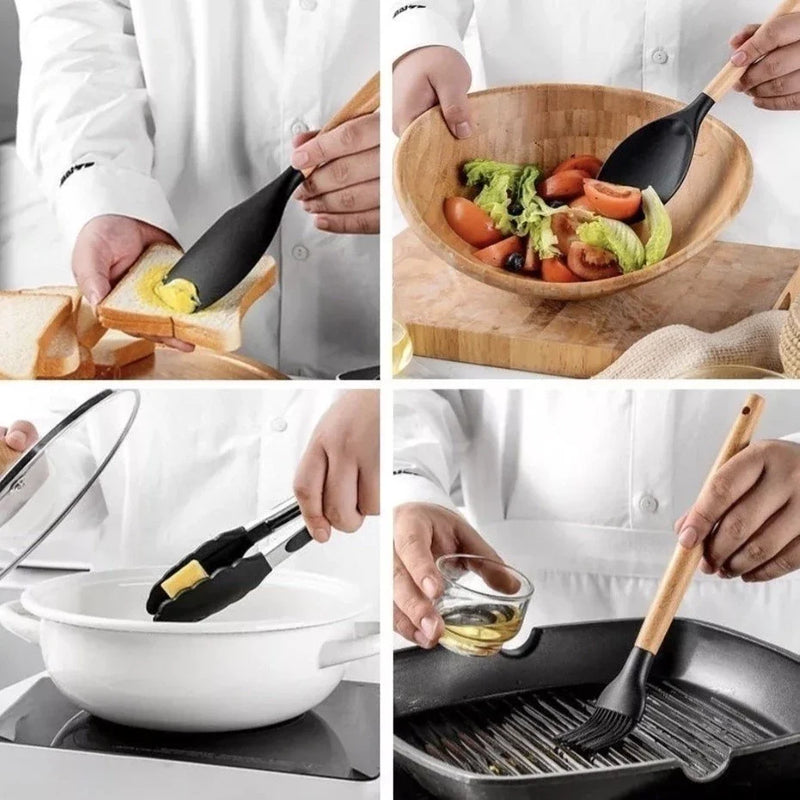 Jogo de Cozinha com 12 Peças em Silicone