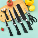 Kit de 6 Facas para Churrasco e Cozinha Profissional Antiaderente
