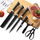 Kit de 6 Facas para Churrasco e Cozinha Profissional Antiaderente